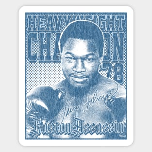 Larry Holmes Distressed Look Navy Sticker